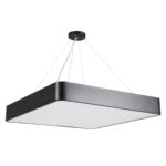 GLOBOSTAR® KAMALA 61208 Μοντέρνο Κρεμαστό Φωτιστικό Οροφής LED 75W 8625lm 120° AC 220-240V IP20 Ρυθμιζόμενο Λευκό CCT με Χειριστήριο από 2700K έως 6000K Dimmable - Lumileds SMD Chip - Μαύρο Ματ - Μ60 x Π60 x Υ8cm - 3 Χρόνια Εγγύηση - Image 4