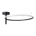 GLOBOSTAR® VERONA 61223 Μοντέρνο Φωτιστικό Οροφής LED 36W 4032lm 360° AC 220-240V IP20 Ρυθμιζόμενο Λευκό CCT με On/Off 2700K/4500K/6000K - Lumileds SMD Chip - Μαύρο Ματ - Μ60 x Π60 x Υ23cm - 3 Χρόνια Εγγύηση - Image 2