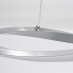 GLOBOSTAR® MORALES 61277 Μοντέρνο Κρεμαστό Φωτιστικό Οροφής LED 54W 6048lm 300° AC 220-240V IP20 Ρυθμιζόμενο Λευκό CCT με Χειριστήριο από 2700K έως 6000K Dimmable - Lumileds SMD Chip - Νίκελ Βούρτσας - Μ90 x Π14 x Υ14cm - 3 Χρόνια Εγγύηση - Image 5