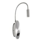 GLOBOSTAR® GOOSE 61696 Μοντέρνο Φωτιστικό Τοίχου - Απλίκα Ξενοδοχείου Reading Light με Φορτιστή USB 3A LED 6W 540lm 36° & 360° AC 220-240V IP20 Θερμό Λευκό 2700K - CREE XPE & Lumileds SMD Chip - Νίκελ Βούρτσας - Μ15.5 x Π15 x Υ30.5cm - 3 Χρόνια Εγγύηση - Image 7
