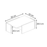 Τραπεζάκι σαλονιού Bora Megapap χρώμα sepet oak 82x52x28,5εκ. - Image 6