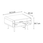 Τραπεζάκι σαλονιού Draen Megapap χρώμα sepet oak 70,3x50x38,7εκ. - Image 5
