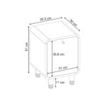 Κομοδίνο Doro Megapap χρώμα sepet oak 35,3x34x51εκ. - Image 6