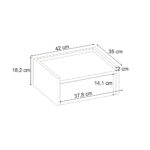 Κομοδίνο επιτοίχιο Brisa Megapap χρώμα καρυδί Ud 42x35x18,2εκ. - Image 5