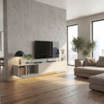 Έπιπλο τηλεόρασης επιτοίχιο Damla Megapap με LED χρώμα sandstone 180x29,5x29,5εκ. - Image 7