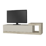 Έπιπλο τηλεόρασης επιτοίχιο Volare Megapap χρώμα sandstone - travertine 150x29,6x38,6εκ. - Image 6