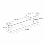 Έπιπλο τηλεόρασης επιτοίχιο Volare Megapap χρώμα sandstone - travertine 150x29,6x38,6εκ. - Image 7