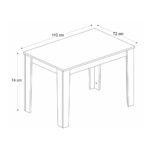Τραπέζι Darlen Megapap χρώμα γκρι σκυροδέματος 110x72x74εκ. - Image 8