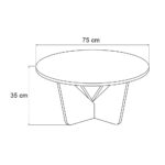 Τραπεζάκι σαλονιού Lagerta Megapap χρώμα travertine Ø75x35εκ. - Image 10