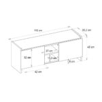 Παπουτσοθήκη Verly Megapap χρώμα γκρι σκυροδέματος 110x33,2x43εκ. - Image 9