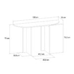 Κονσόλα Cortado Megapap χρώμα travertine 120x35x75εκ. - Image 8