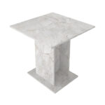 Τραπέζι Allos Megapap χρώμα λευκό εφέ μαρμάρου 75x75x77εκ. - Image 7