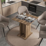 Τραπέζι Allos Megapap χρώμα καρυδί 75x75x77εκ. - Image 2