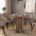 Τραπέζι Allos Megapap χρώμα καρυδί 75x75x77εκ. - Image 4