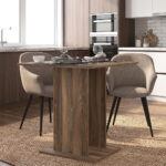 Τραπέζι Allos Megapap χρώμα καρυδί 75x75x77εκ. - Image 5