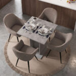 Τραπέζι Allos Megapap χρώμα γκρι σκυροδέματος 75x75x77εκ. - Image 2