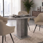 Τραπέζι Allos Megapap χρώμα γκρι σκυροδέματος 75x75x77εκ. - Image 3