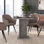 Τραπέζι Allos Megapap χρώμα γκρι σκυροδέματος 75x75x77εκ. - Image 4