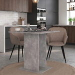 Τραπέζι Allos Megapap χρώμα γκρι σκυροδέματος 75x75x77εκ. - Image 5