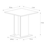 Τραπέζι Allos Megapap χρώμα γκρι σκυροδέματος 75x75x77εκ. - Image 8