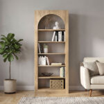 Βιβλιοθήκη Voila Megapap χρώμα sepet oak 74x35x180εκ. - Image 2