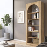 Βιβλιοθήκη Voila Megapap χρώμα sepet oak 74x35x180εκ. - Image 4