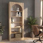 Βιβλιοθήκη Voila Megapap χρώμα sepet oak 74x35x180εκ. - Image 6
