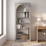 Βιβλιοθήκη Voila Megapap χρώμα γκρι σκυροδέματος 74x35x180εκ. - Image 2