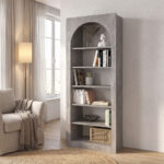 Βιβλιοθήκη Voila Megapap χρώμα γκρι σκυροδέματος 74x35x180εκ. - Image 6