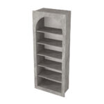 Βιβλιοθήκη Voila Megapap χρώμα γκρι σκυροδέματος 74x35x180εκ. - Image 8