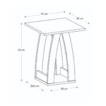 Τραπεζάκι βοηθητικό - Κομοδίνο Deros Megapap χρώμα travertine 45x45x56εκ. - Image 11