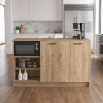 Τραπέζι - Πάγκος κουζίνας Peres Megapap χρώμα sepet oak 150x70x91,8εκ. - Image 4