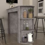 Τραπέζι μπαρ Vigne Megapap χρώμα γκρι σκυροδέματος 150x51,6x101,8εκ. - Image 4