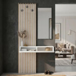 Έπιπλο εισόδου Elois Megapap χρώμα λευκό - sepet oak 96,6x26,8x195,5εκ. - Image 2