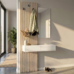 Έπιπλο εισόδου Elois Megapap χρώμα λευκό - sepet oak 96,6x26,8x195,5εκ. - Image 3