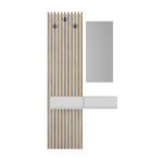 Έπιπλο εισόδου Elois Megapap χρώμα λευκό - sepet oak 96,6x26,8x195,5εκ. - Image 9