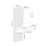 Έπιπλο εισόδου Elois Megapap χρώμα λευκό - sepet oak 96,6x26,8x195,5εκ. - Image 10