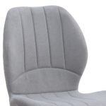 Καρέκλα τραπεζαρίας Valena Megapap elephant grey ύφασμα - μεταλλικό μαύρο πόδι 48x58x87εκ. - Image 7
