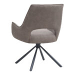 Πολυθρόνα τραπεζαρίας Alessia Megapap περιστρεφόμενη elephant grey ύφασμα - μεταλλικό μαύρο πόδι 58x66x85εκ. - Image 4