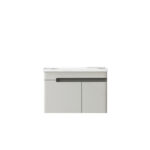 Βάση PVC με δύο πόρτες και νιπτήρα Light Grey NESSE 60 KARAG 60x47x50cm