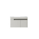 Βάση PVC με δύο πόρτες και νιπτήρα Light Grey NESSE 80 KARAG 80x47x50cm