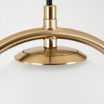 SE 110-7 PRATO PENDANT BRASS GOLD WITH 7 OPAL GLASSES Φ15 Γ4 - Image 4