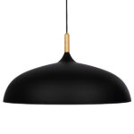 GLOBOSTAR® VALLETE 01259 Μοντέρνο Κρεμαστό Φωτιστικό Οροφής με Ντουί 1 x E27 AC 220-240V IP20 - Μαύρο & Μπεζ - Μ60 x Π60 x Υ35cm