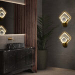 GLOBOSTAR® ANNA 61087 Μοντέρνο Φωτιστικό Τοίχου - Απλίκα LED 15W 1800lm 300° AC 220-240V IP20 Ρυθμιζόμενο Λευκό CCT με On/Off 2700K/4500K/6000K - Lumileds SMD Chip - Χρυσό Βούρτσας - Μ25 x Π8 x Υ30cm - 3 Χρόνια Εγγύηση - Image 10