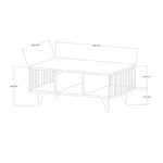 Τραπέζι σαλονιού Pena pakoworld sonoma με μαύρο 90x60x39,5εκ - Image 3