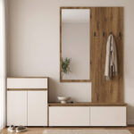 Έπιπλο εισόδου Ansia pakoworld καρυδί oak 210x44,7x175εκ - Image 2
