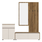 Έπιπλο εισόδου Ansia pakoworld καρυδί oak 210x44,7x175εκ - Image 3