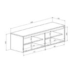 Έπιπλο εισόδου Ansia pakoworld καρυδί oak 210x44,7x175εκ - Image 4