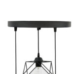 Φωτιστικό οροφής τρίφωτο Karin pakoworld E27 μαύρο 30x30x90εκ - Image 3
