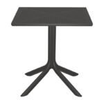 Τραπεζαρία Groovy Zoi pakoworld σετ 3τεμ ανθρακί PP 60x60x76εκ - Image 4